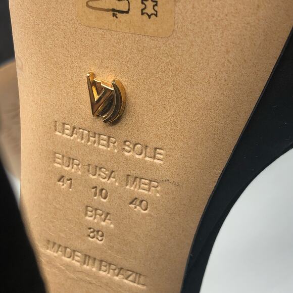 Free People X Vicenza  Everly Suede Platforms Wrap Heels Black Size US 10 - Picture 9 of 10